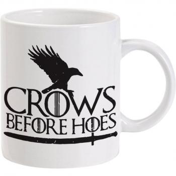 Sherbet Dip de cuervos antes de Hoes taza de cerámica. Apto para Lavavajillas., cerámica, Blanco, 283 g