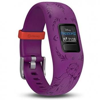 Garmin Vivofit Junior 2 - Anna Pulsera de Actividad para Niños Disney Frozen 2, Ajustable, Color Morado, Talla Única