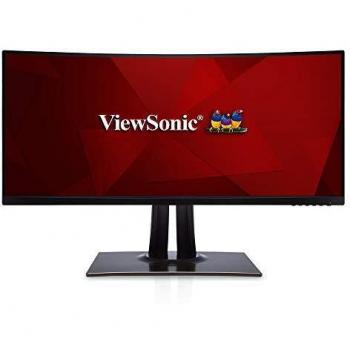 ViewSonic VP3481 34-inch WQHD Curved Professional Monitor with 100% sRGB, Delta E<2, Hardware Calibration, HDR10 support, USB Type-C, HDMI, DisplayPort for Graphic Design, Photography & Video Editing