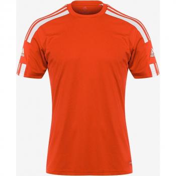 Camiseta de fútbol adidas Squadra 21 de manga corta para hombre, color naranja/blanco, talla XL