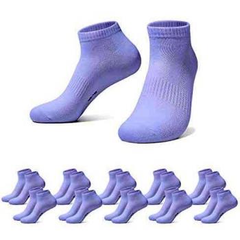 Falechay Calcetines Tobilleros Hombre Mujer 10 Pares Deportivos Cortos Algodon,Blanco,43-46