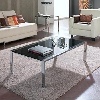 Dfierro Aval Mesa de Centro, 110 x 60 x 38 cm, Cromo, Cromado Brillante, 110.0x60.0x38.0 cm
