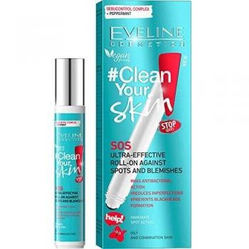 Gel Roll-On SOS Super Eficaz para Espinillas y Puntos Negros Limpia Tu Piel Eveline 15ml