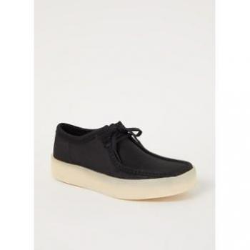 Clarks Wallabee Cup Black Nubuck Lace-Up Shoes for Men