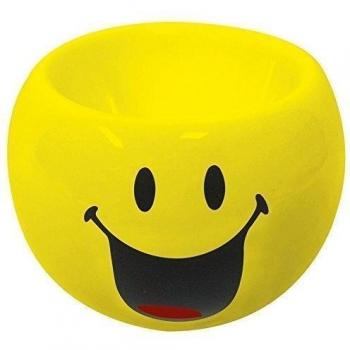 zakdesigns 6727 – 4465 Smiley Happy huevera de Porcelana 6 cm, Color Amarillo