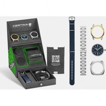 Reloj Automático de Hombre Certina DS+ Urban Heritage 37.4mm Acero Azul - Kit Regalo