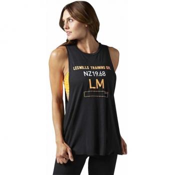 Reebok LM SF Muscle Camiseta sin Mangas, Mujer, Negro