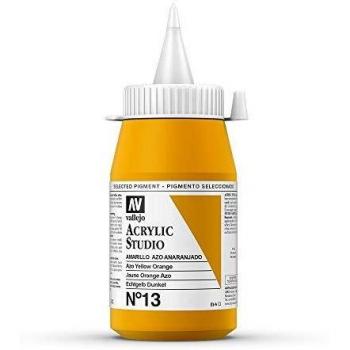Vallejo - Colores acrílicos vallejo studio 500ml, color amarillo anaranjado