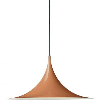 Lámpara colgante Semi de Gubi, Ø 47 cm, marrón óxido brillante