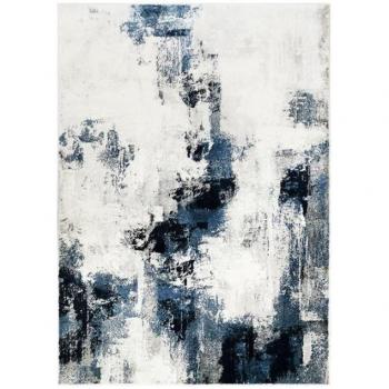 Alfombra extrasuave VESTALE COULEE con motivos de fundición color crema 120 x 170 cm Azul