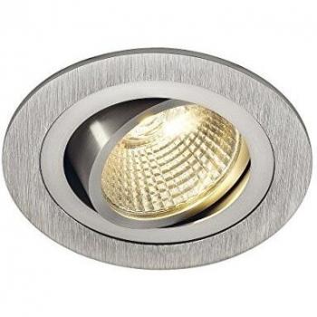Downlight Empotrable LED Redondo SLV New Tria 6W Aluminio Cepillado 2700K A++