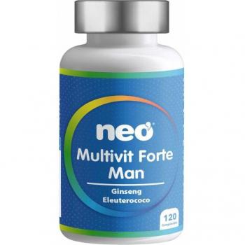 Multivit Forte Man Multivitamínico 120 Comprimidos con Ginseng y Eleuterococo, Vitaminas y Minerales para Aumentar Energía