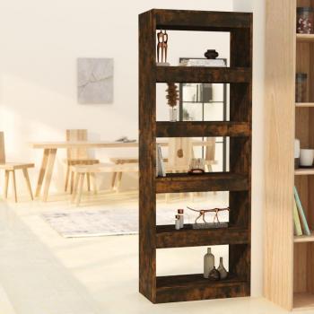 Librería/Divisorio de Aglomerado Roble Ahumado 60x30x166 cm
