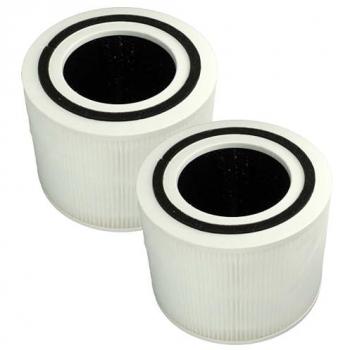 Filtro de aire vhbw 2x compatible con Levoit Core 300 RF, 300S, 300 - Filtro combinado nylon prefiltro + HEPA + carbón activado