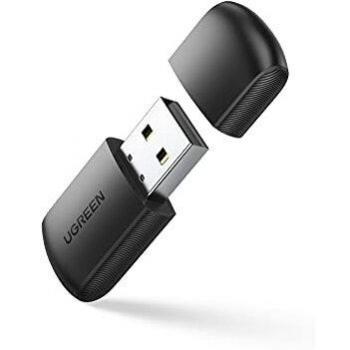 UGREEN Adaptador USB WiFi 650Mbps, Adaptador de Red Inalámbrico con Doble Banda 2,4 GHz/200 Mbps, 5 GHz/433 Mbps, Pincho Wifi Dongle USB Wifi Sticks USB para PC Windows 11/10/8/8.1/7, Mac OS, Linux