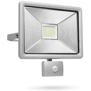 Smartwares Luz de Seguridad con LED y Conector, 50 W, Plateado, 27x12.62x28.15 cm