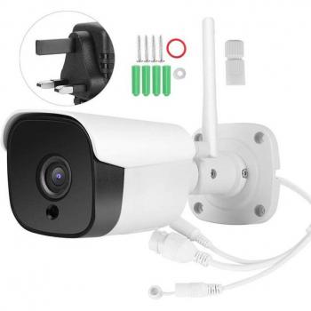 Cámara IP Exterior Q32 1080P WIFI, Impermeable, Metal, 4 LED IR de Seguridad