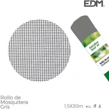 Rollo de mosquitera gris 1,50x30m