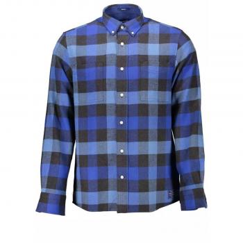 Gant Blue Cotton Long-Sleeve Casual Shirt - M