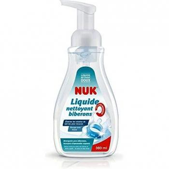 Líquido Limpiador Especial para Biberones NUK 380ml - Ideal para limpiar biberones, tetinas y accesorios - Sin fragancia - pH neutro - Botella 100% reciclada
