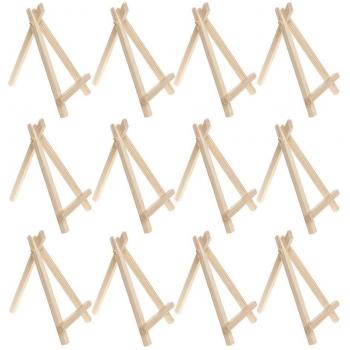 Caballete de visualización de madera Sicai, juego para pintar manualidades, dibujo, 12 unidades, 15 cm.