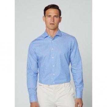 Camisa Manga Larga Bold Azul de Hackett