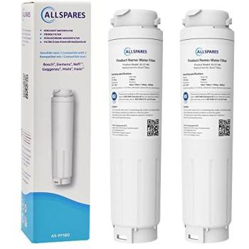 Filtro de agua Allspares (2 unidades) compatible con frigoríficos Bosch, Siemens, Neff UltraClarity 11034151/11028820/KB1000