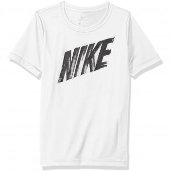 Nike B NK Dry Top SS T-Shirt, Niños, White/Black, L