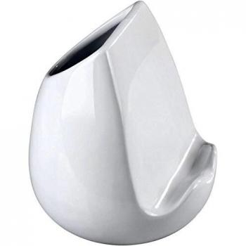 Wenko Organizador con Soporte para Tablet, Cerámica, Blanco, 14.5x15x16.5 cm