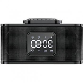 Altavoz Bluetooth Awei Y332 con carga inductiva, color negro, 12 horas de duración y sonido HiFi envolvente