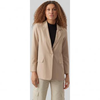 Blazer de mujer manga larga con bolsillos - Beige