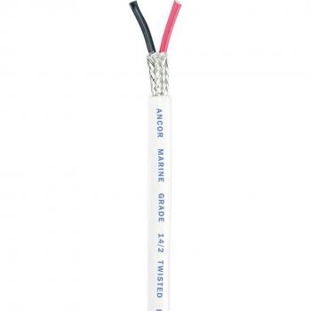 Ancor 141425 Twisted Pair with Shield - 14/2 AWG - Round - Red/Black - 250'