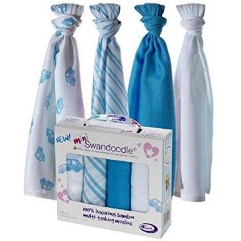 Cuski Mini Swandoodles - Juego de 4 muselinas de bambú suaves - London Cabs