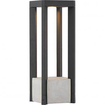 Lámpara sobremuro LED Lucande Kalisa, moderna, gris, hecha de aluminio, 1 llama, ideal para exterior y como iluminación de senderos o baliza