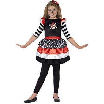 Smiffy's - Disfraz Skully muchacha, color negro