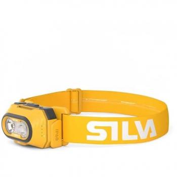 Silva Explore 5 Linterna Frontal LED Recargable USB C Amarillo - 700 lúmenes, luz roja, 4 niveles de brillo (blanco, naranja y rojo), indicador de batería