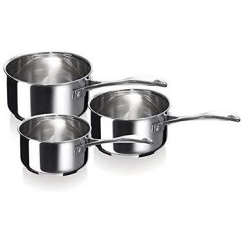Set de 3 cacerolas de acero inoxidable Chef 16, 18 y 20 cm Beka
