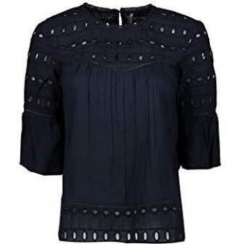 Only ONLIRINA EMB Anglaise DNM Top Noos Blusas, Insignia Blue, 36 para Mujer