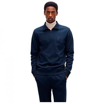 BOSS Orange Zetrust Mens 1/4 Zip Sweatshirt - Dark Blue 404 - Size M