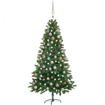 Artificial Pre-lit Christmas Tree with Ball Set 150 cm Green