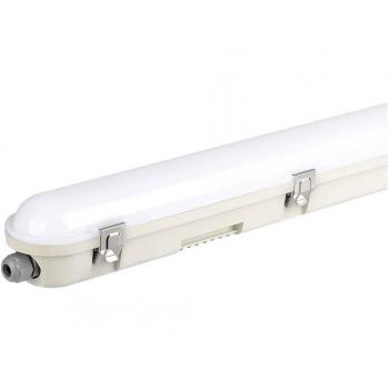 Plafoniera LED Impermeable 36W con Chip Samsung y Batería de Emergencia, Cubierta Satinada 6500K - V-TAC