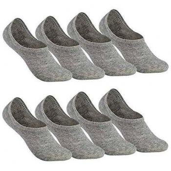 Falechay Calcetines Invisibles Tobilleros Mujer hombre 8 Pares-gris 43-46