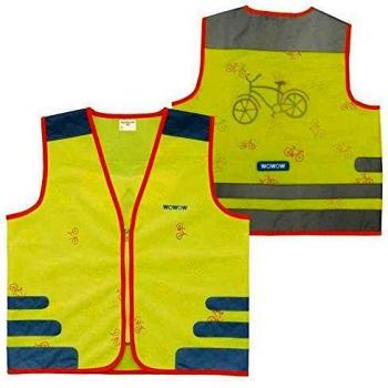 WOWOW Nutty Kids Reflective Cycling Vest - Hi-Viz Yellow, Size S