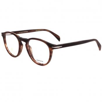 David Beckham DB 1018 Matte Brown Striped Eyeglasses for Men, Size 47 mm