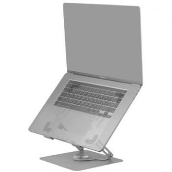 Soporte Giratorio para Portátiles y Tablets hasta 17 con Ajuste en Altura, Inclinación y Rotación 360º - Blanco