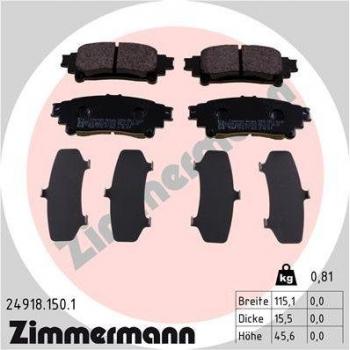 Pastillas de freno ZIMMERMANN 24918.150.1