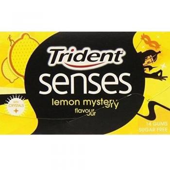 Trident - Senses Lemon Mystery - Chicle sin azúcar con edulcorantes - 14 chicles