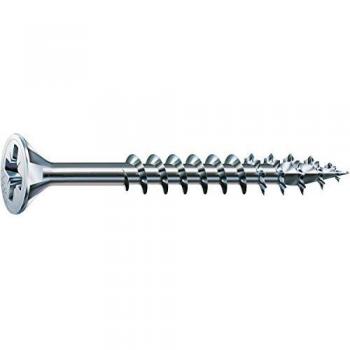 Tornillo Spax de cabeza plana cruciforme Pozidriv 5,0 x 120 mm galvanizado (paquete de 200 unidades)