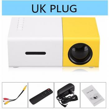 Proyector Mini YG300 LCD 400-600 Lúmenes 320x240 píxeles Entradas HDMI/USB/SD/Audífono