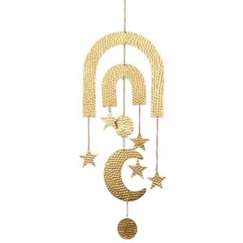 Móvil Lunas Colgantes Marrón 75x23x1cm - Decoración Moderna y Elegante para el Hogar